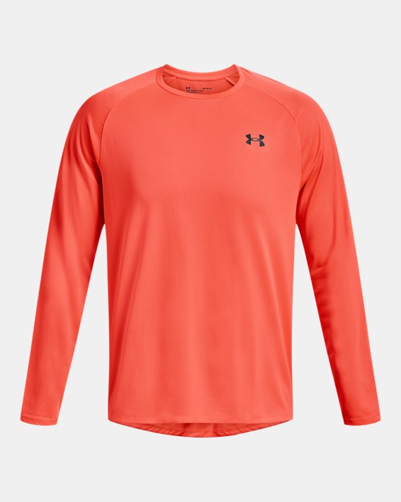 Herren UA Tech™ Langarm-Shirt, Orange, pdpMainDesktop image number 4